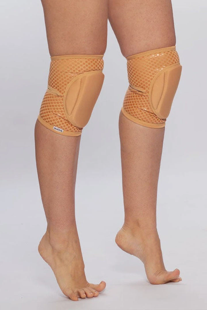 Queen Accessories Queen Grippy Kneepads - Caramel Plus Size Pole Wear