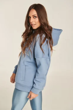 Paradise Chick Pole Dancer Hoodie - Dusty Blue Loungewear Tops