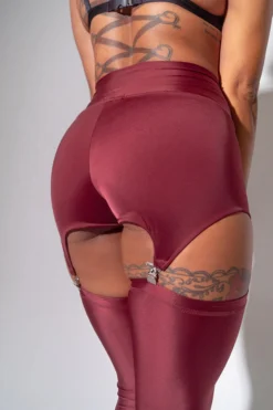 Sorte Provocative Leggings - Berry All Pole Wear