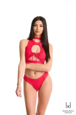 New In Bandurska Peru Top - Red