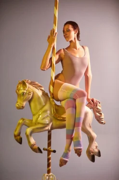 Rolling Pony Bodysuit - Rosé Sparkle All Pole Wear