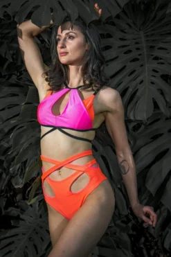 Sorte Wild Top - Neon Pink/Orange