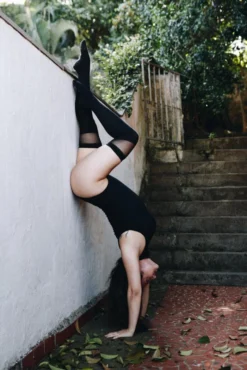 Rolling Over The Knee Transparent Banded Socks - Black (3 Sizes Available) Accessories