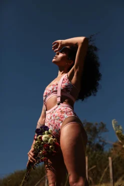 Back In Stock Rolling Suspenders - Rosé