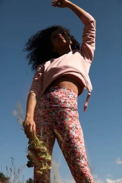 Rolling Garter Sweatshirt - Rosé