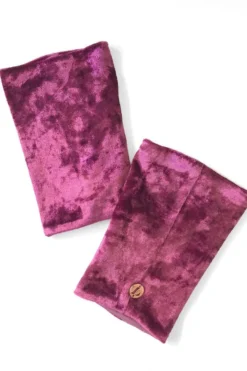 Accessories Lunalae Shoe Covers - Rose Crushed Velvet