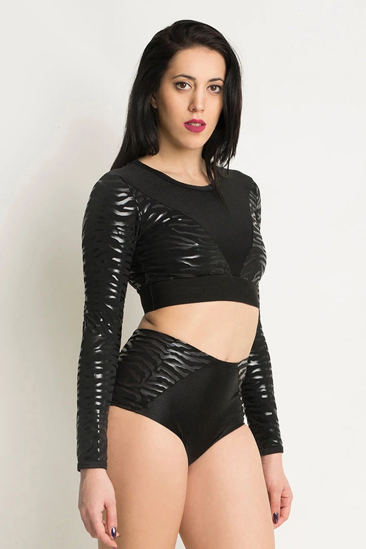 Paradise Chick Superhero Sticky Shorts - Zebra