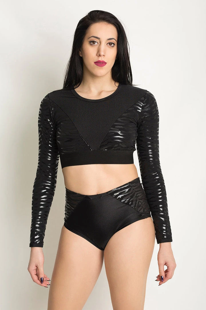 Paradise Chick Superhero Sticky Shorts - Zebra