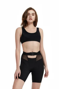 Hamade Activewear Buckle Cycling Shorts - Black All Pole Wear