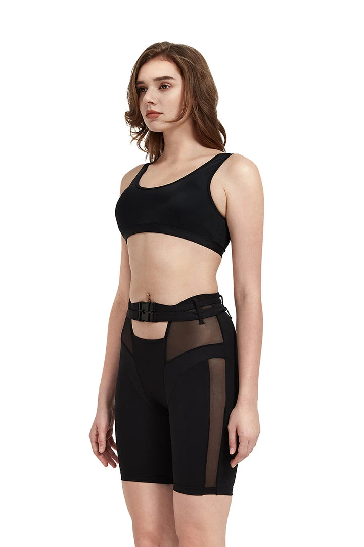 Hamade Activewear Buckle Cycling Shorts - Black All Pole Wear