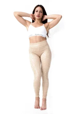 Paradise Chick Superhero Series Sticky V-String Leggings - Sand Leopard All Pole Wear