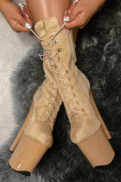 Shoes Hella Heels Hoedown 8inch Boots - Sand