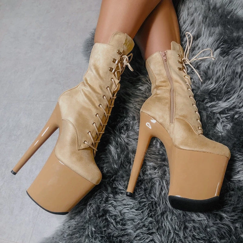 Shoes Hella Heels Hoedown 8inch Boots - Sand