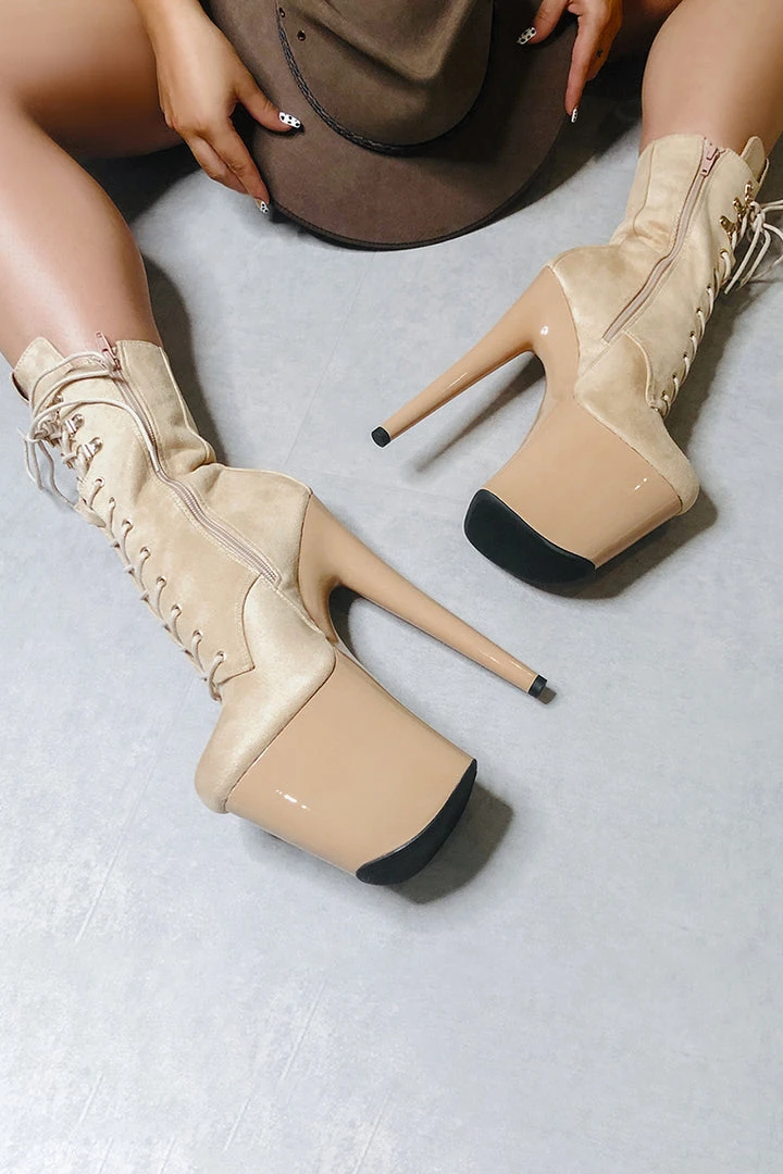 Shoes Hella Heels Hoedown 8inch Boots - Sand