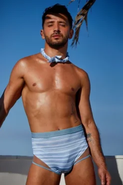 All Pole Wear Rolling Alpha High Waisted Hot Pants - Wave