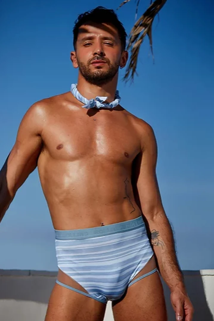 All Pole Wear Rolling Alpha High Waisted Hot Pants - Wave