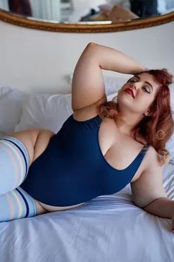 Rolling Marine Bodysuit - Ribbed Navy All Pole Wear