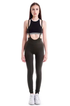 Hamade Activewear T-Back Sports Top - Black/White