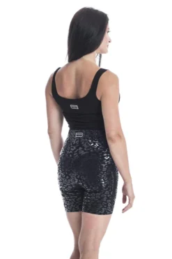 Back In Stock Paradise Chick Superhero Ultra Grip Biker Shorts - Black Leopard