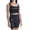 Back In Stock Paradise Chick Superhero Ultra Grip Biker Shorts - Black Leopard