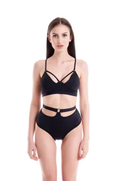 Hamade Activewear High Waist O-Ring Bottoms - Black All Pole Wear