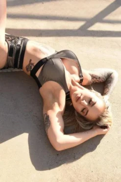 Tatiana Activewear Yuki Top - Black Mesh All Pole Wear