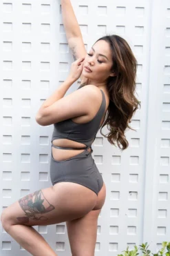 Tatiana Activewear Hunter Bodysuit - Charcoal