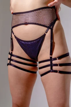 Sorte Temptation Garter Belt - Blue Shine Accessories