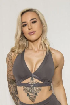 All Pole Wear Tatiana Activewear Tokio Top - Charcoal