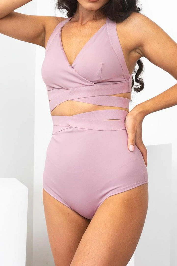 Lunalae Tara High Waisted Bottoms - Recycled Mauve All Pole Wear