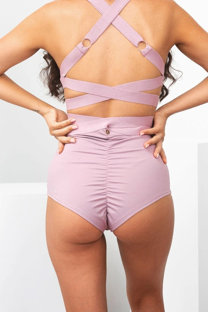 Lunalae Tara High Waisted Bottoms - Recycled Mauve All Pole Wear