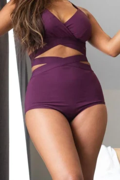 Lunalae Tara High Waisted Bottoms - Recycled Mulberry