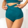 Lunalae Tara High Waisted Bottoms - Recycled Teal