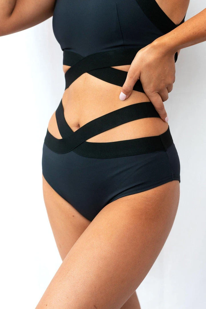 All Pole Wear Lunalae Tara Low Waisted Bottoms - Recycled Black