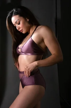 Tatiana Activewear Kaizen Top - Mauve All Pole Wear