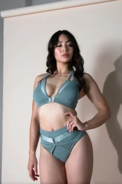 All Pole Wear Tatiana Activewear Sofia Triangle Top - Sage Green