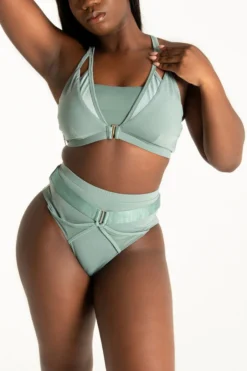 All Pole Wear Tatiana Activewear Sofia Triangle Top - Sage Green