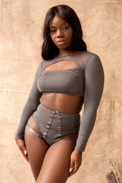 Tatiana Activewear Tokio Shorts - Charcoal All Pole Wear