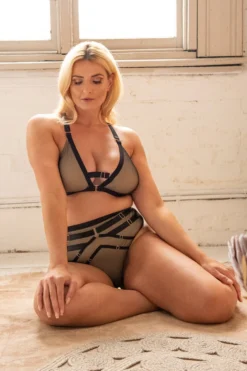 All Pole Wear Tatiana Activewear Kaizen Top - Black Mesh