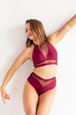 Tatiana Activewear Lucia Top - Burgundy