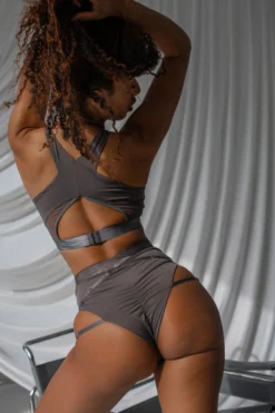 Tatiana Activewear Perla Shorts - Charcoal New In