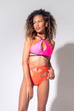Sorte Wild Cheeky Shorts - Reversible Neon Pink/Orange All Pole Wear