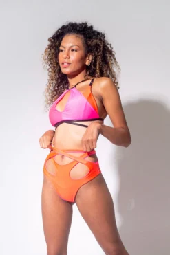 Sorte Wild Cheeky Shorts - Reversible Neon Pink/Orange All Pole Wear