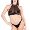 All Pole Wear Naughty Thoughts XXX Rated See Through Top - Black