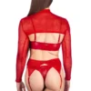 Naughty Thoughts XXX Rated See Through Garter Belt - Red