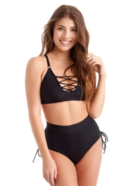 All Pole Wear Bandurska Full Moon Top - Ribbed Black