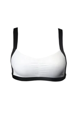 All Pole Wear Hamade Activewear Hollow Back Top - White/Black