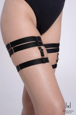 Back In Stock Bandurska Leg Garter Accessory - Black (2 Pack)