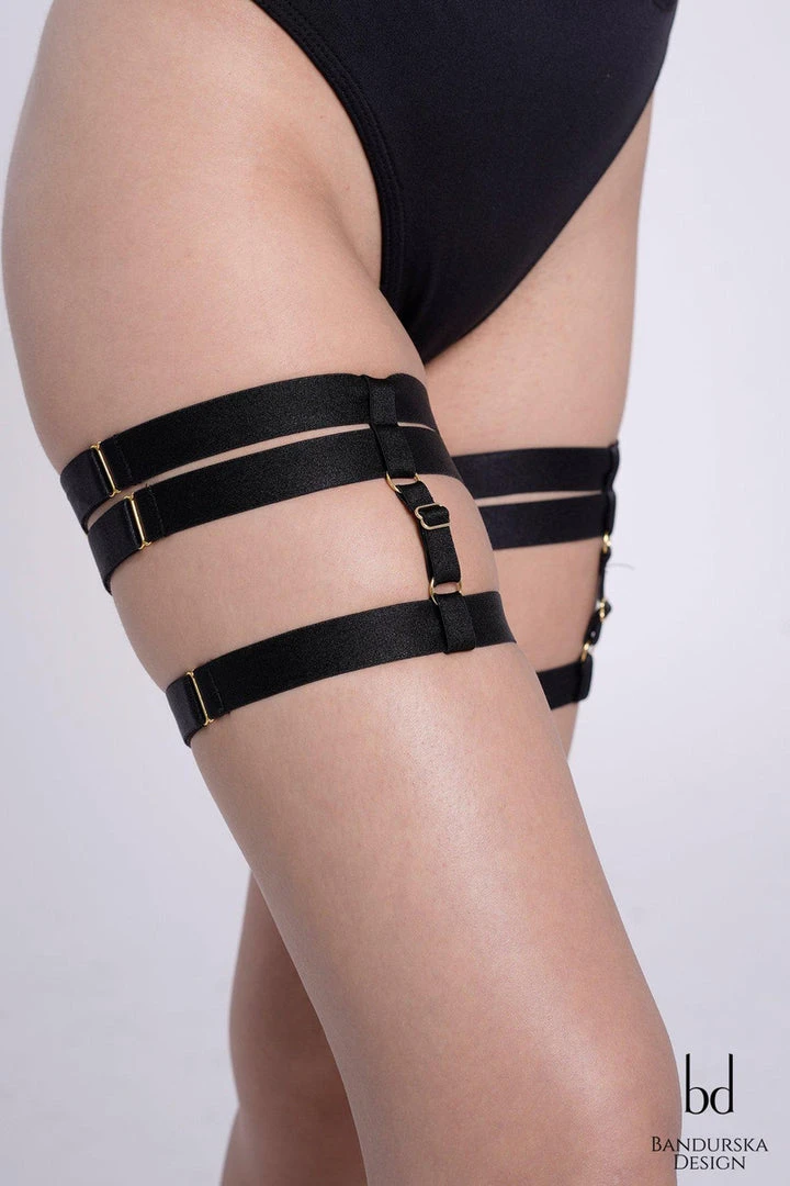 Back In Stock Bandurska Leg Garter Accessory - Black (2 Pack)