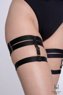 Back In Stock Bandurska Leg Garter Accessory - Black (2 Pack)